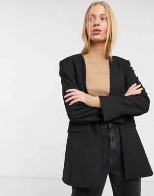 & Other Stories tailored wool mix blazer in black | ASOS
