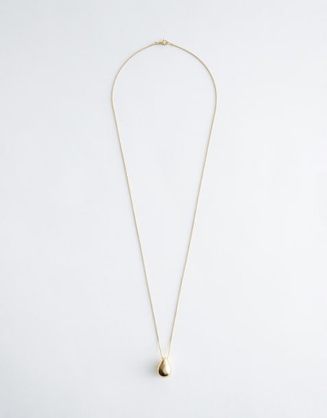 & Other Stories teardrop long necklace in gold tone - view 1