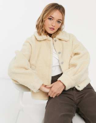 beige teddy jacket