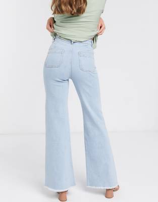 flare jeans raw hem