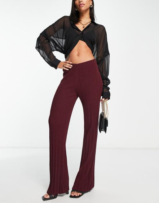 Burgundy Flare Pants – Flair by MR