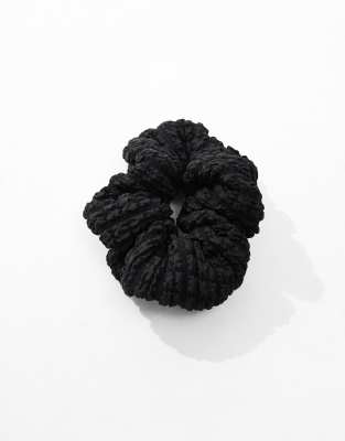 & Other Stories textured hair scrunchie in black