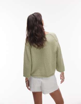 & Other Stories Textured Knit Cardigan With Button Front