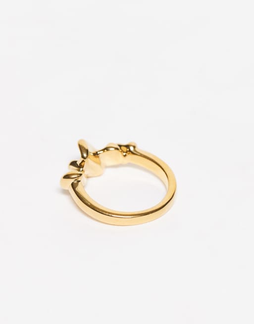 & Other Stories thin twist ring in gold, 2 of 3