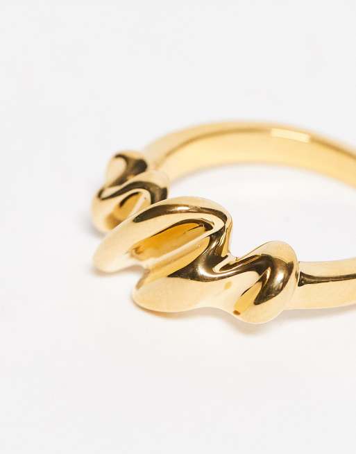 & Other Stories thin twist ring in gold, 3 of 3