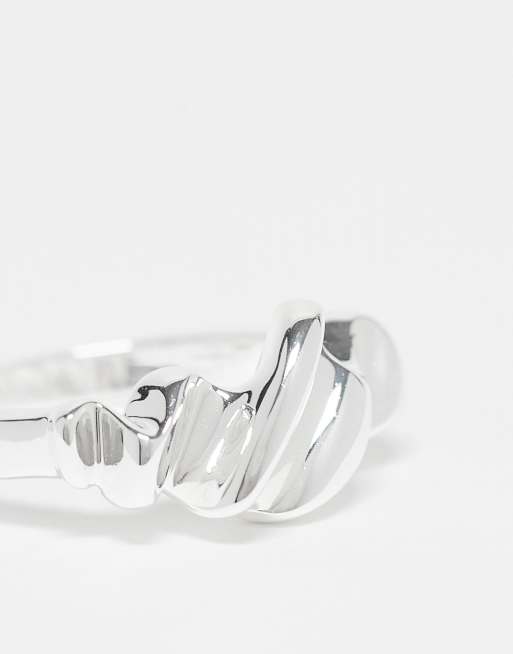 & Other Stories thin twist ring in silver, 2 of 3