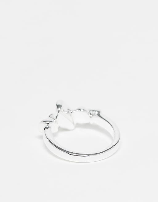 & Other Stories thin twist ring in silver, 3 of 3