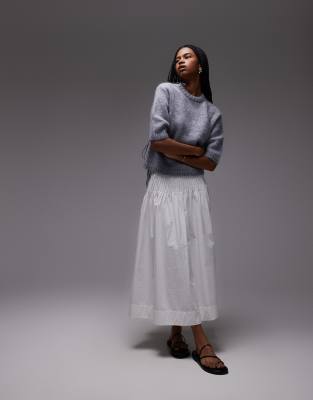 & Other Stories Three Quarter Sleeve Knit Sweater In Gray