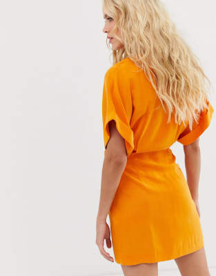 and other stories orange dress