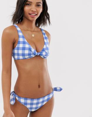 gingham swim top