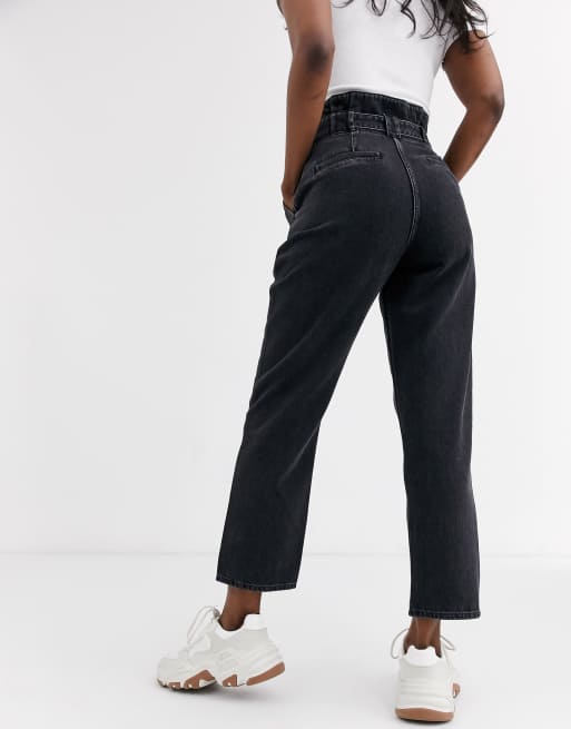 Black tie waist store jeans
