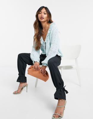 frill edge cardigan