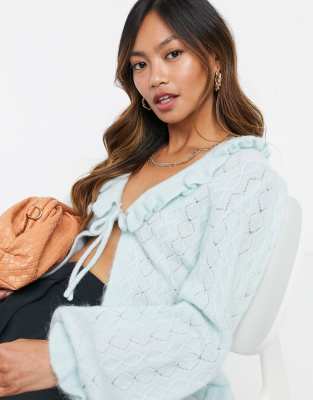 frill edge cardigan