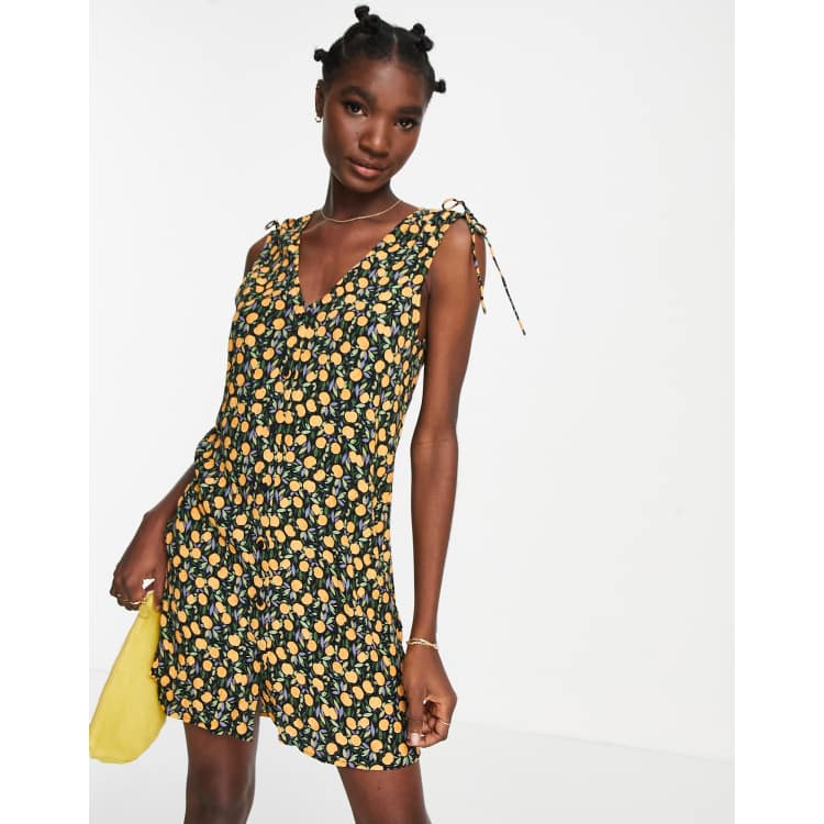 Lemon print hotsell dress zara