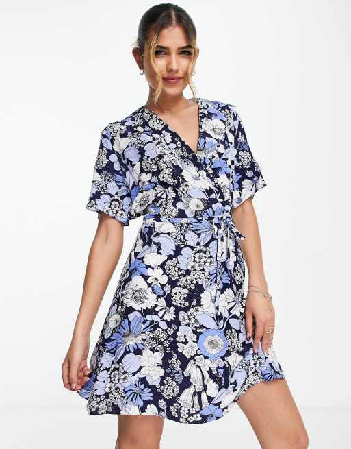 & Other Stories tie waist mini dress in floral print | ASOS