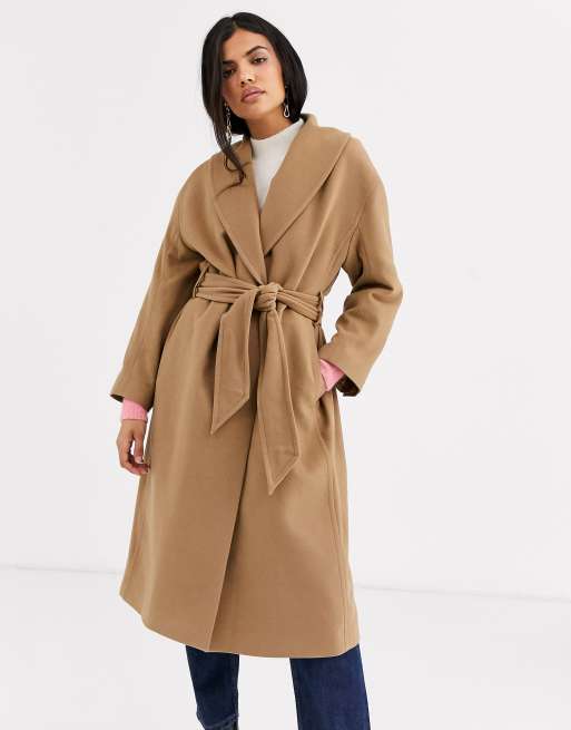 Camel store tie coat