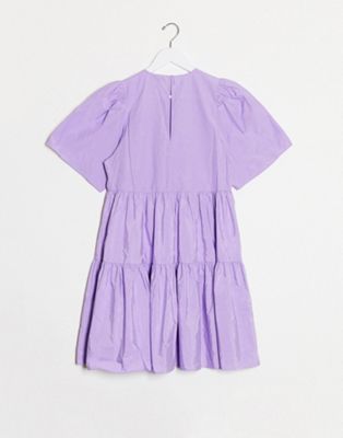 purple embroidered dress