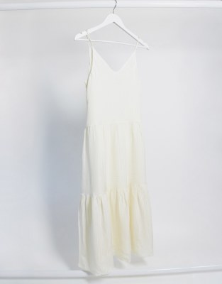 white midi cami dress