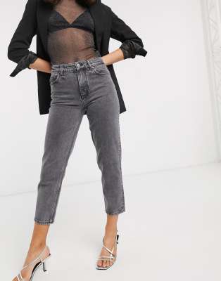 tapered high waist jeans other stories