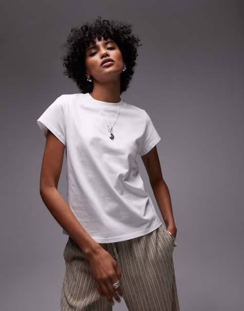 & Other Stories - Top aderente in jersey bianco con maniche raglan - view 1