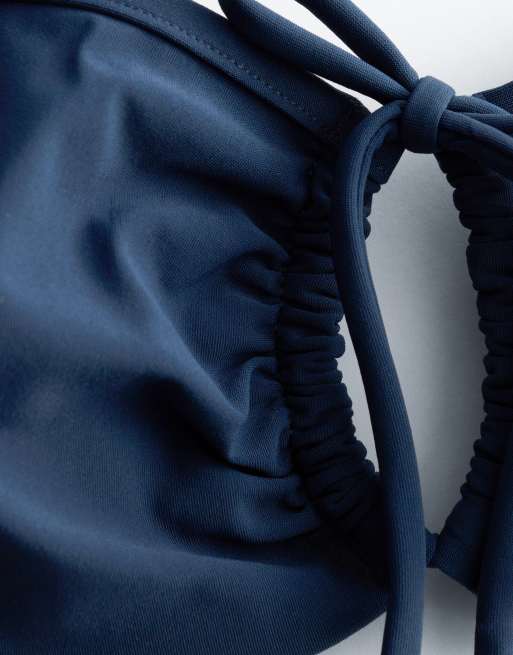 & Other Stories - Top bikini a fascia blu navy, 3 di 4