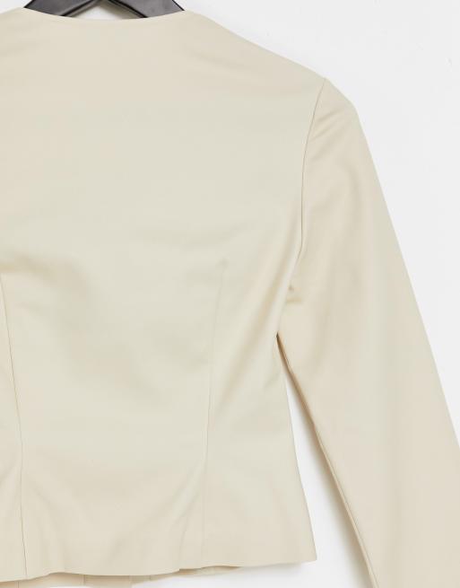 & Other Stories - Top con scollo quadrato beige chiaro, 4 di 4