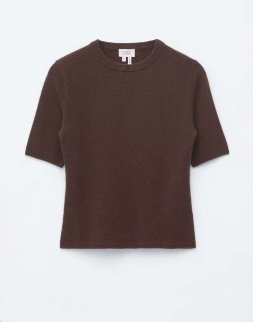 & Other Stories - Top en maille fine de cachemire - Marron foncé, 5 de 5