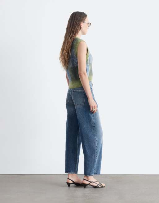 & Other Stories top smanicato in maglia a quadri verde, 4 di 4