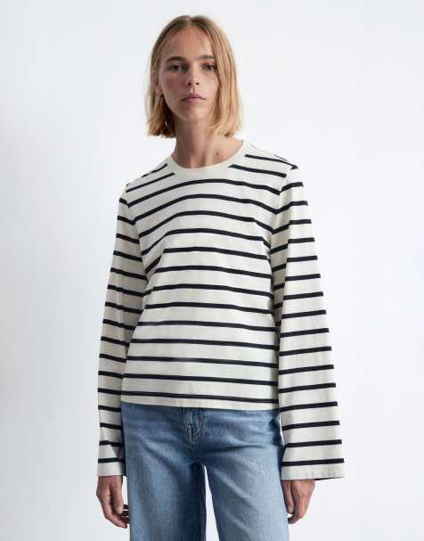 & Other Stories long sleeve top in multi stripes ASOS exclusive