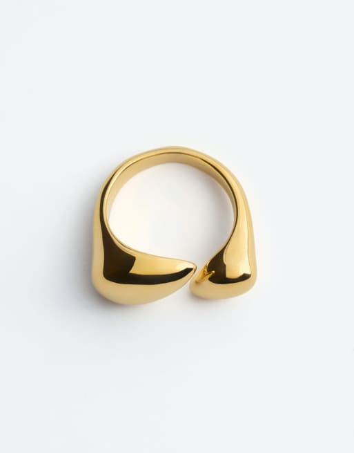 & Other Stories traanvormige wikkelring in goud, 3 van 3