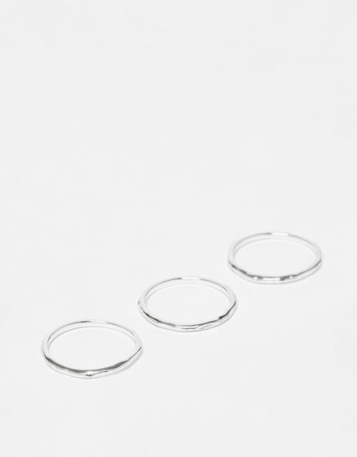& Other Stories - Tre anelli sottili combinabili color argento