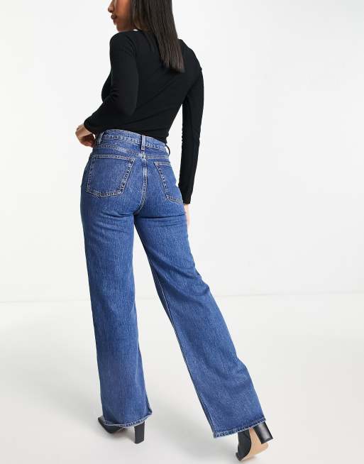 Long best sale wide jeans