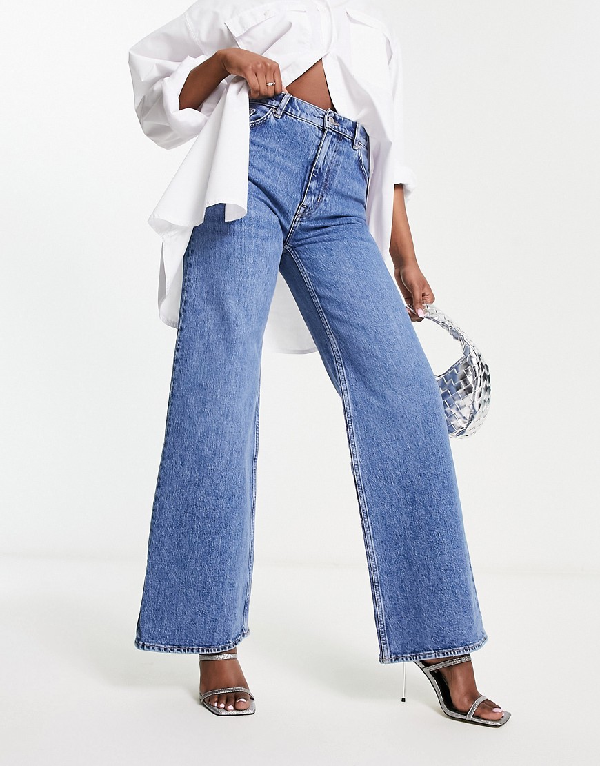 & Other Stories Treasure cotton wide leg jeans in Love Blue