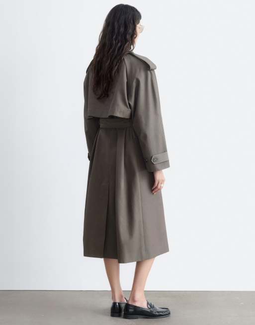 & Other Stories trench-coat croisé ceinturé taupe, 4 de 5