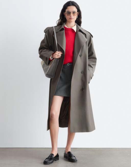 & Other Stories trench-coat croisé ceinturé taupe, 5 de 5