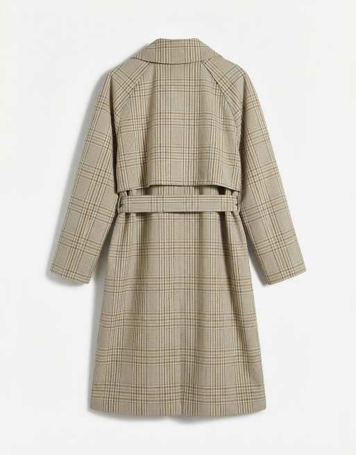 & Other Stories - Trench-coat en pur coton à carreaux - Beige clair, 6 de 7