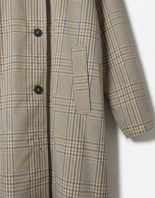 & Other Stories - Trench-coat en pur coton à carreaux - Beige clair, 7 de 7