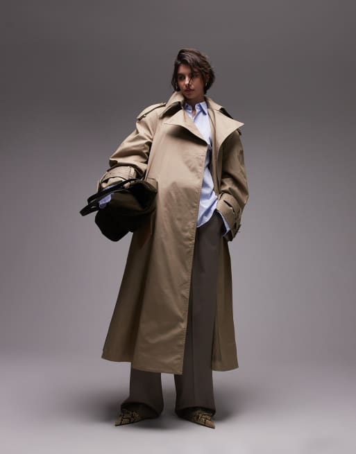 & Other Stories trench coat with utility belt detail in beige