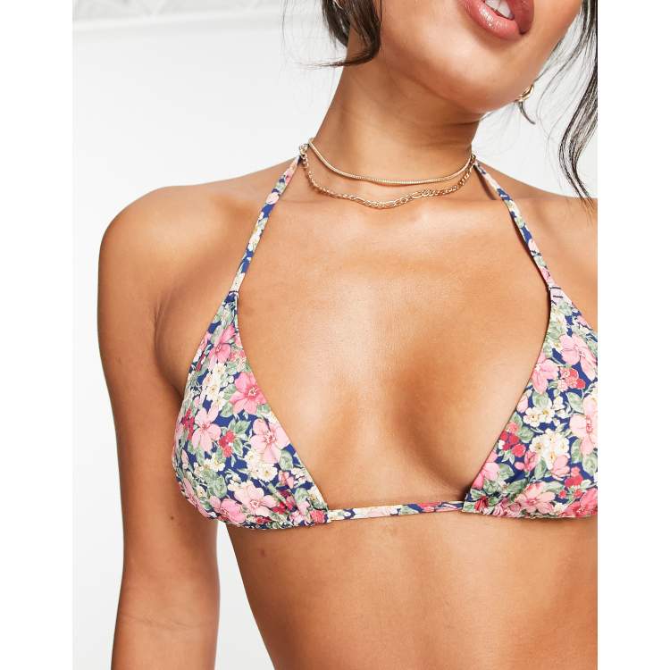 & Other Stories triangle bikini top in floral print | ASOS