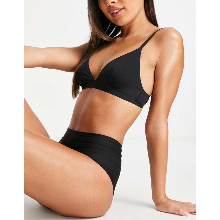  Other Stories triangle soft bra in black - BLACK