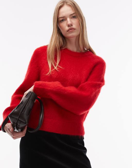 & Other Stories - Trui van wol- en mohairmix in rood, 3 van 4