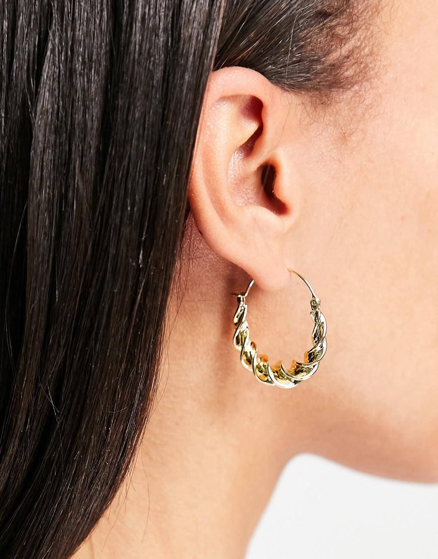 & Other Stories twist detail hoops in gold