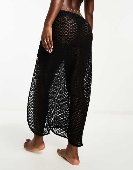 & Other Stories twist detail long sarong in black, 2 of 4