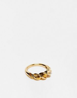 & Other Stories twist detail ring in gold