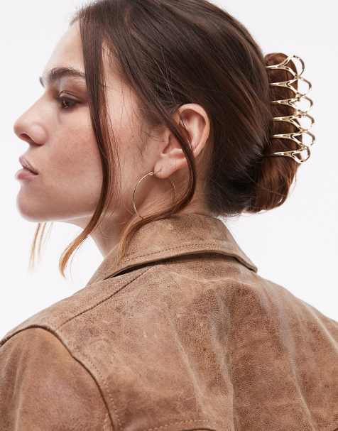 & Other Stories twist hair claw clip in gold - view 1
