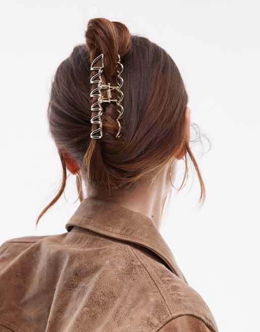 & Other Stories twist hair claw clip in gold, 2 of 3