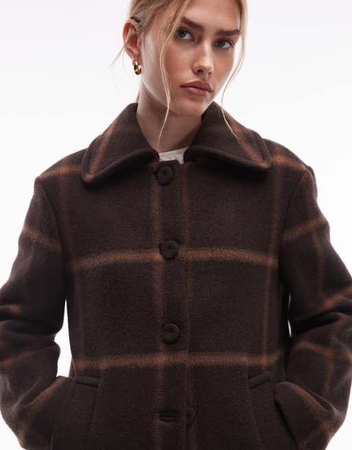 & Other Stories - Uldrig peacoat med brunt tern , 3 af 4