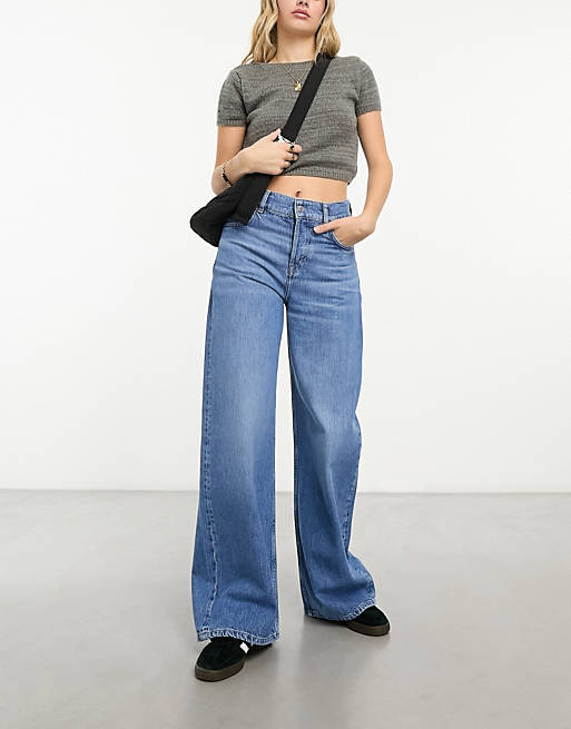 & Other Stories Ultimate wide leg jeans in Darling Blue wash | ASOS