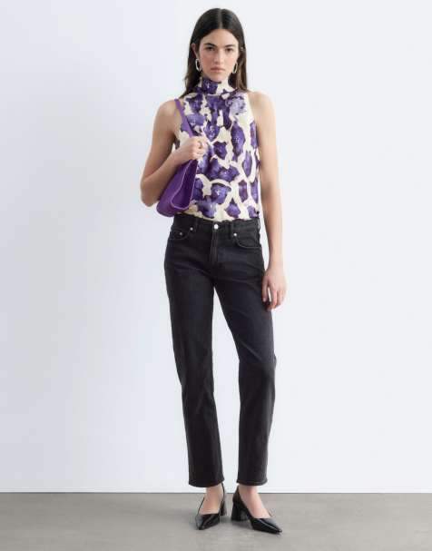 & Other Stories Uma slim straight jeans in zwart - view 1