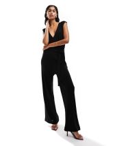 & Other Stories sleeveless wide leg jumpsuit with tie detail in